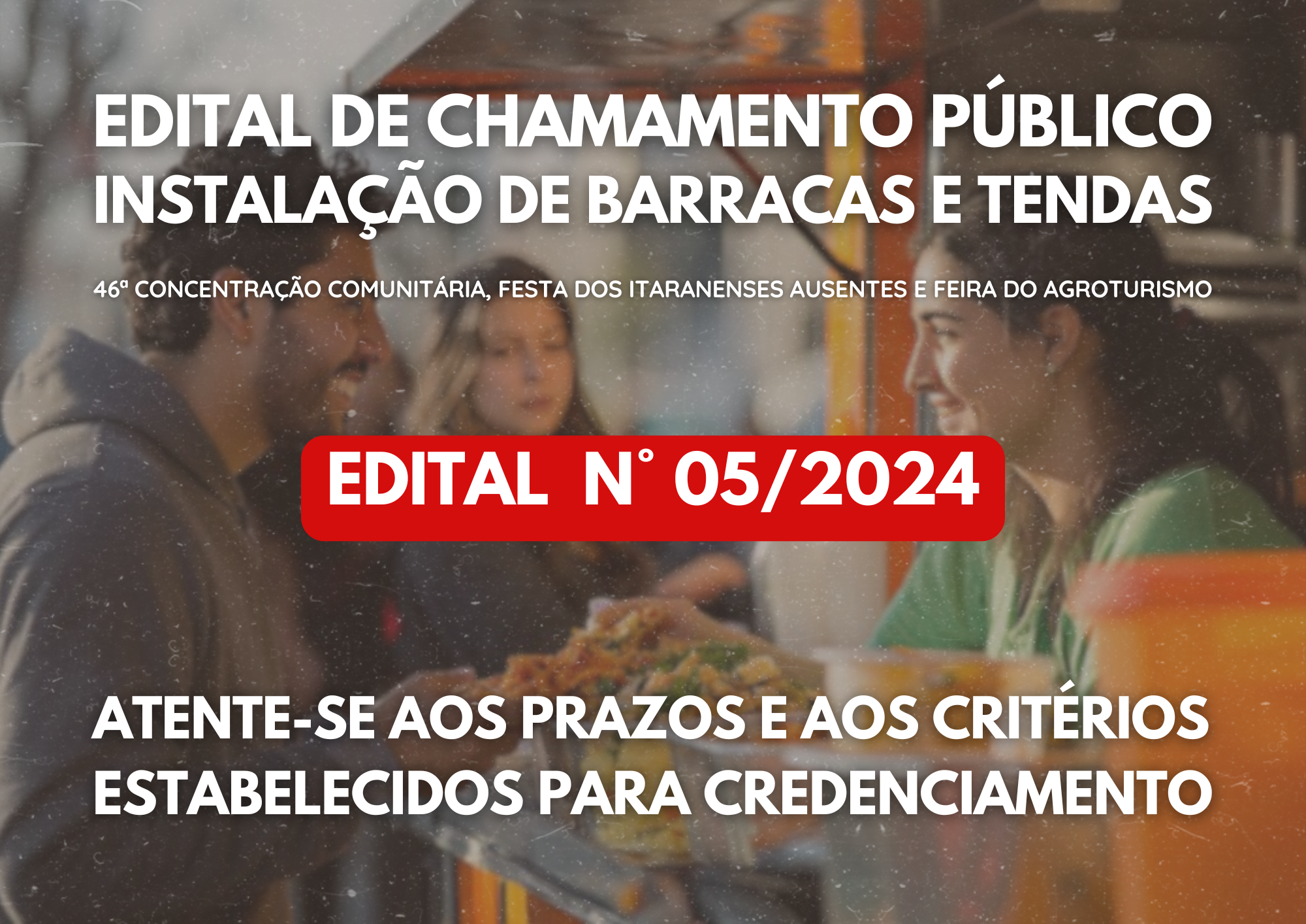 Prefeitura Municipal de Itarana abre chamamento público para barracas desertas na Feira Municipal 2024